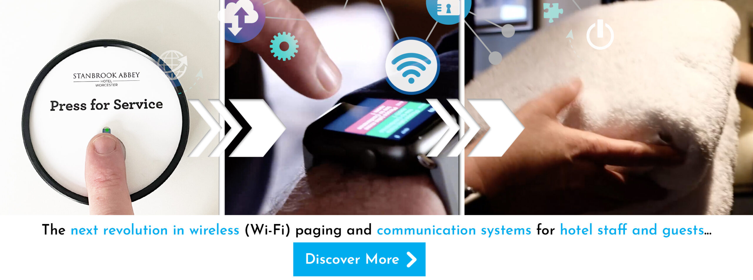 The next revolution in wireless (Wi-Fi) paging and communication systems for hotel staff and guests